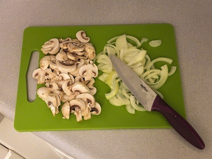 chopped veggies